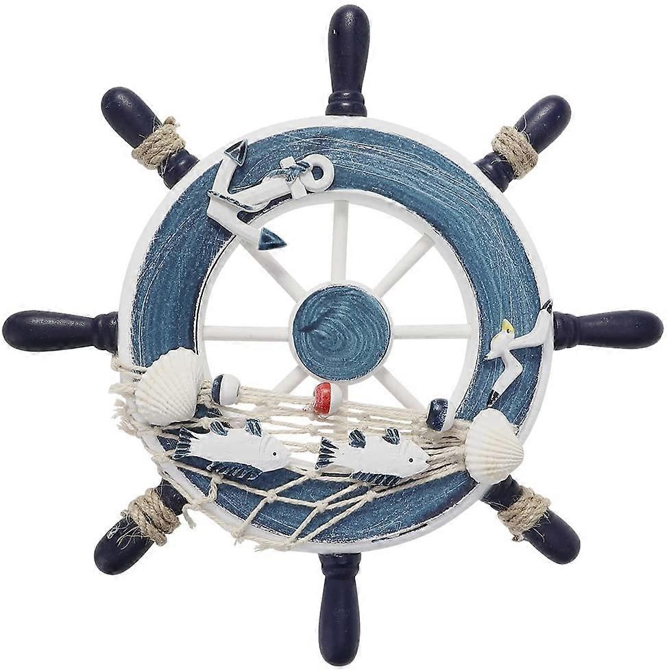 Decoración de pared con volante de madera