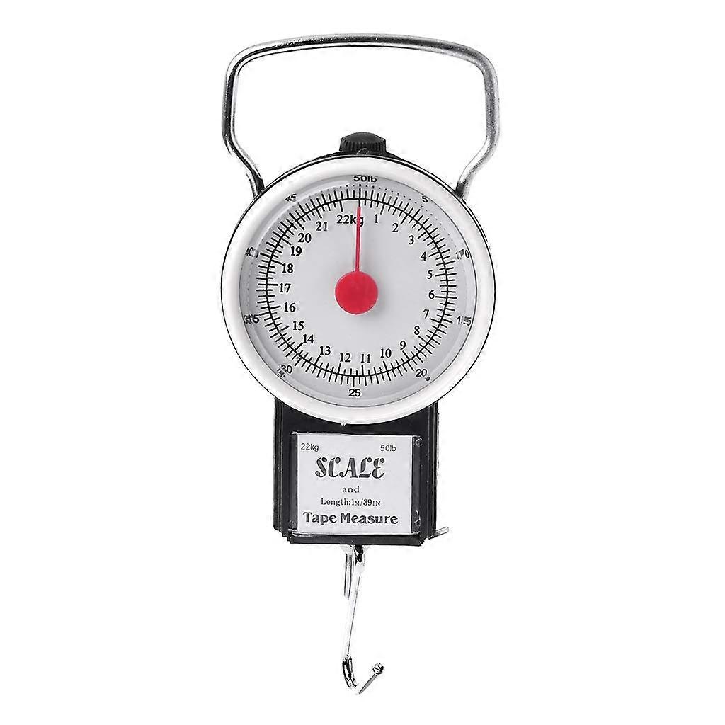 22 Kg/50 Lbs Hanging Scale With Fish Hook And Measuring Tape For Kitchen And Fishing