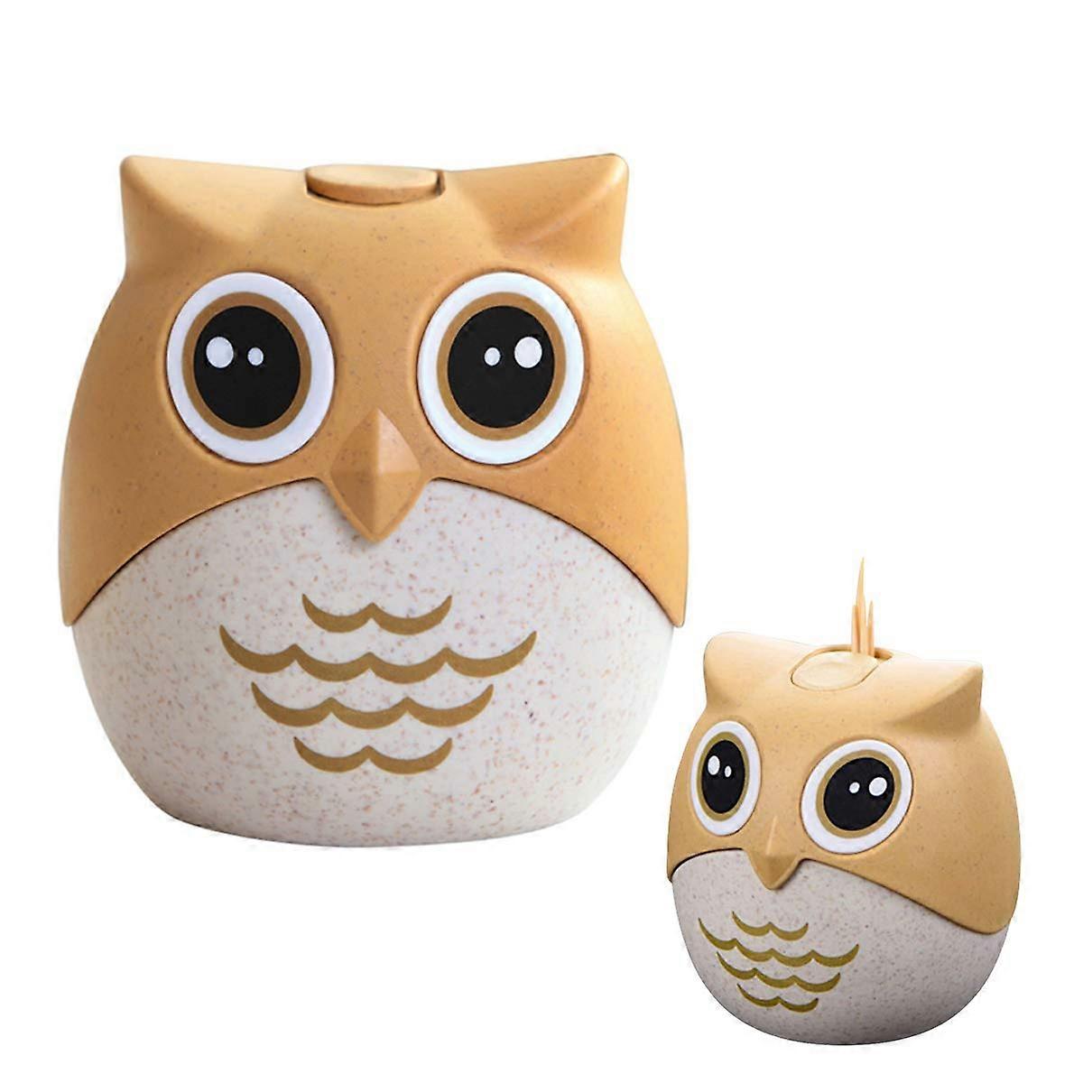 Cute Owl Toothpick Holder Dispenser for Kitchen, Table, Restaurant Decor, Ceramic Material, Unique Design