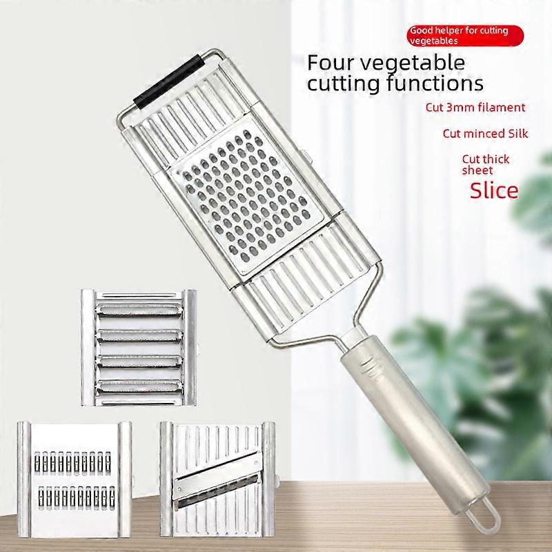 Stainless steel multi-function grater cutter slicer switchable grater kitchen fruit and vegetable three-dimensional vegetable cutter