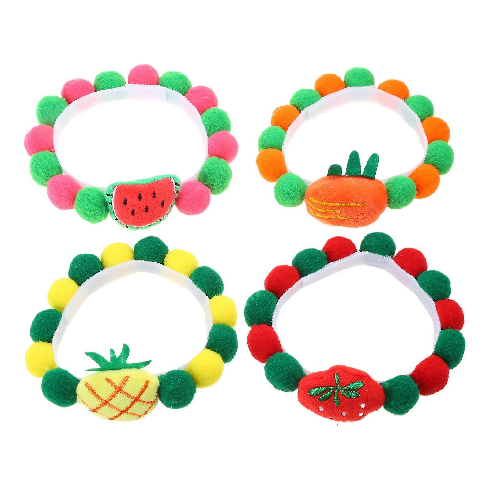 قلادة القط / طوق اللون الصيني كريات الملونة لعيد ميلاد صور الدعائم طوق احتفالي للحيوانات الأليفة جرو القط الماكرون عيد الميلاد S