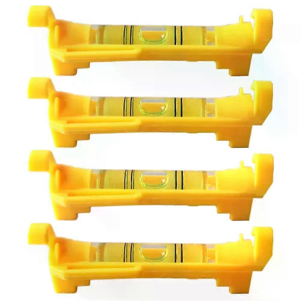 4Pcs String Level Hanging Line Bubble Levels for Leveling Surveying  Building Trades  Bricklaying  Etc (Yellow)