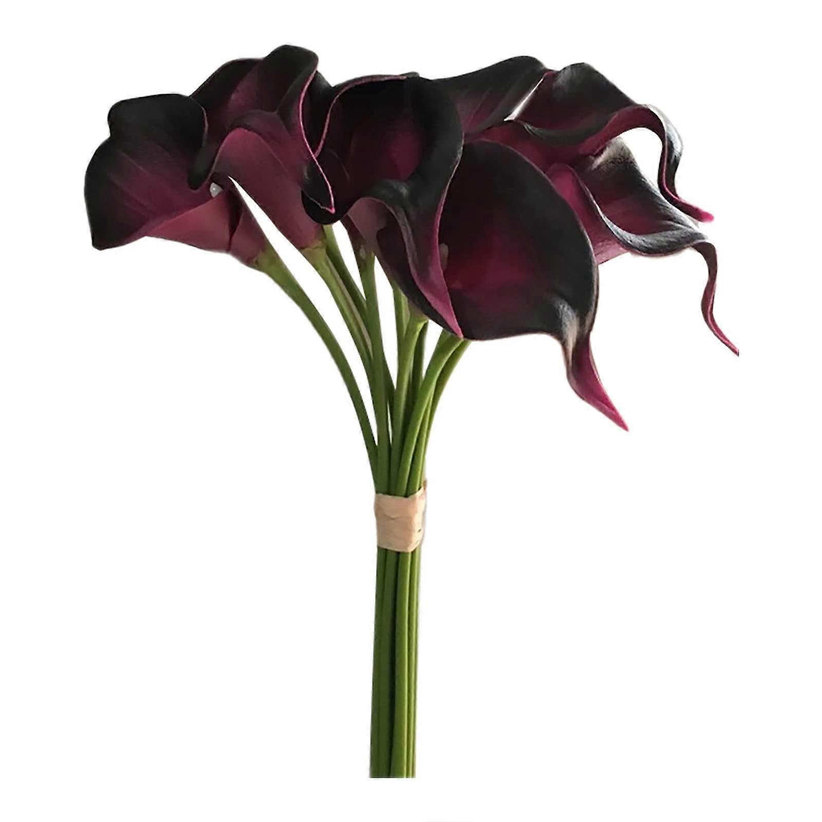 Calla Lily Artificial Flowers 12 Pcs Long Stem Real Touch Silk Bouquet 14