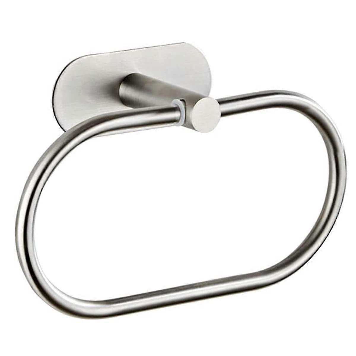 Self-Adhesive Stainless Steel Towel Ring for Bathroom