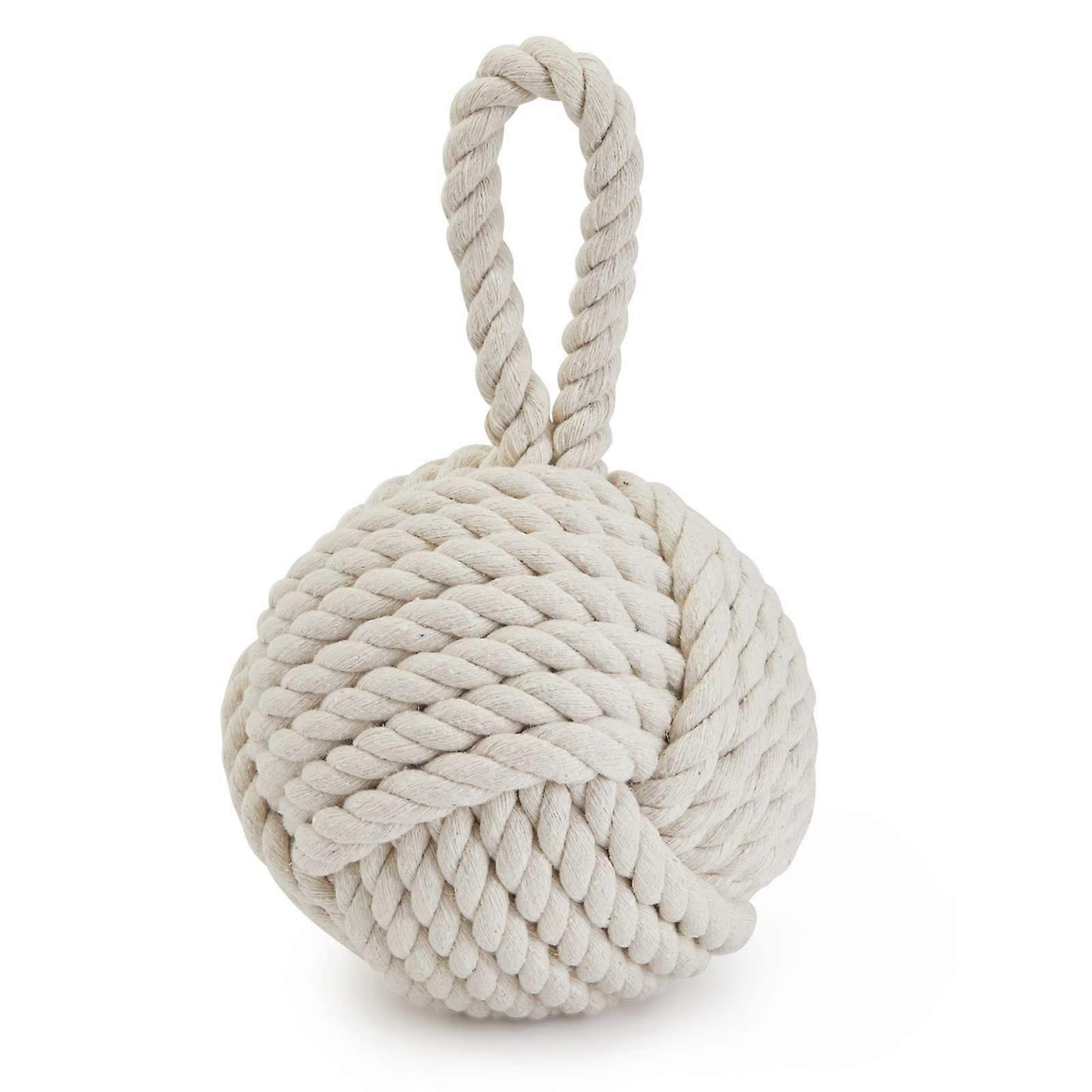Twisted Knot Door Stop with Handle, Decorative Weighted 3.5 lbs (6x12.5 in) for Home, Office, Garage, and Windows.