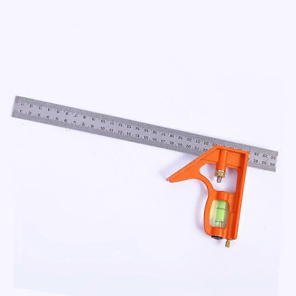 300mm Stainless Steel Combination Square with Stop and Marking Tool, Universal and Precision Metal Combination Square