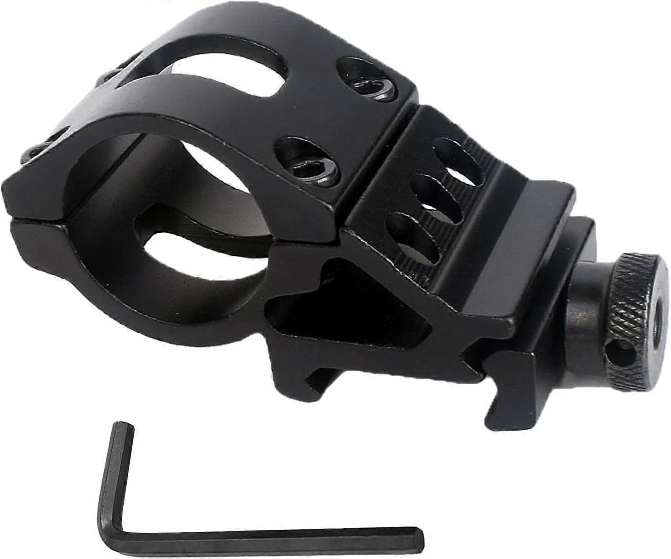 x Black Hose Clamp Holder with 1 x Hex Wrench, Mini Metal Bracket, Flashlight Holder, Hose Holder, Target Point Fixing Accessory