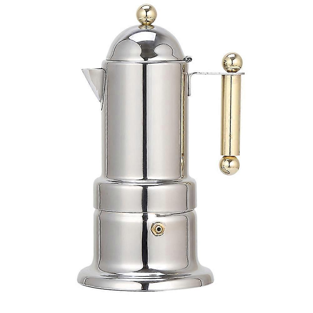 Thickened Italian Espresso Maker suitable for 4 Servings Cup,Stainless Steel Mocha Coffee Maker Pot suitable for Stov