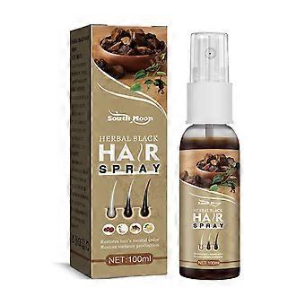 Herbal black hair spray black hair liquid deep nutrition moisturizing plant herbal extract dense hair liquid