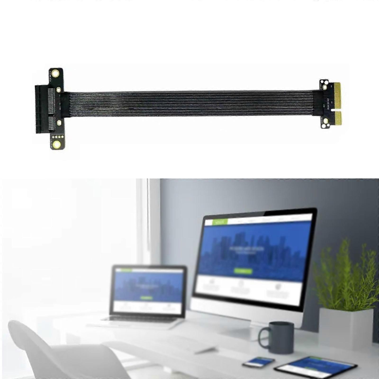 PCIe 4X Extension Cord PCIE4.0 Male to Female Extender Adapter for Computer Graphics Card