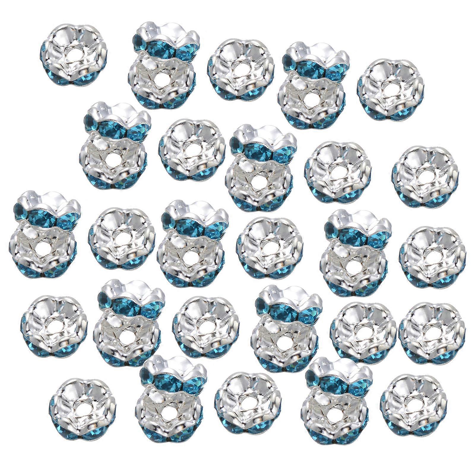 Colorful Large Hole European Beads 2000PCS Sparkling Beads Large Hole Beads for Bracelet Making and Craft Projects