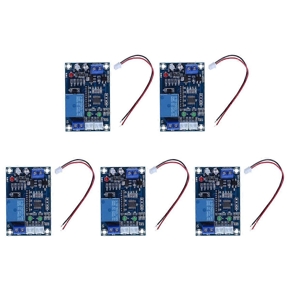5x xh-m203 contrôleur de niveau d’eau entièrement automatique module de commutation de pompe capteurs de relais ac / dc 12v