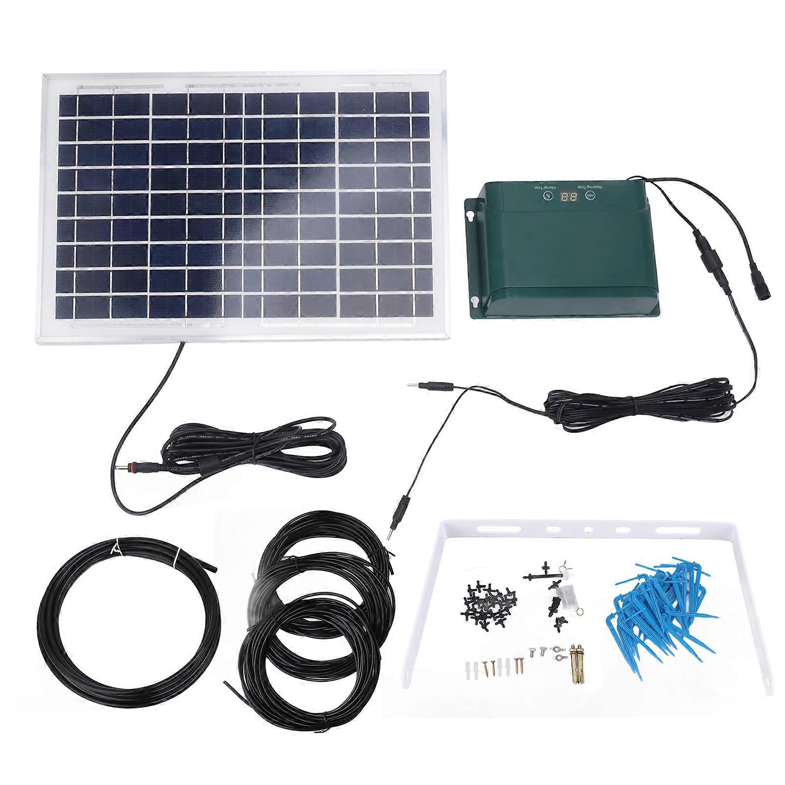 Drip Automatic Drip Irrigation Kit Solar Powered Auto Easy DIY Watering System for Balcony Garden