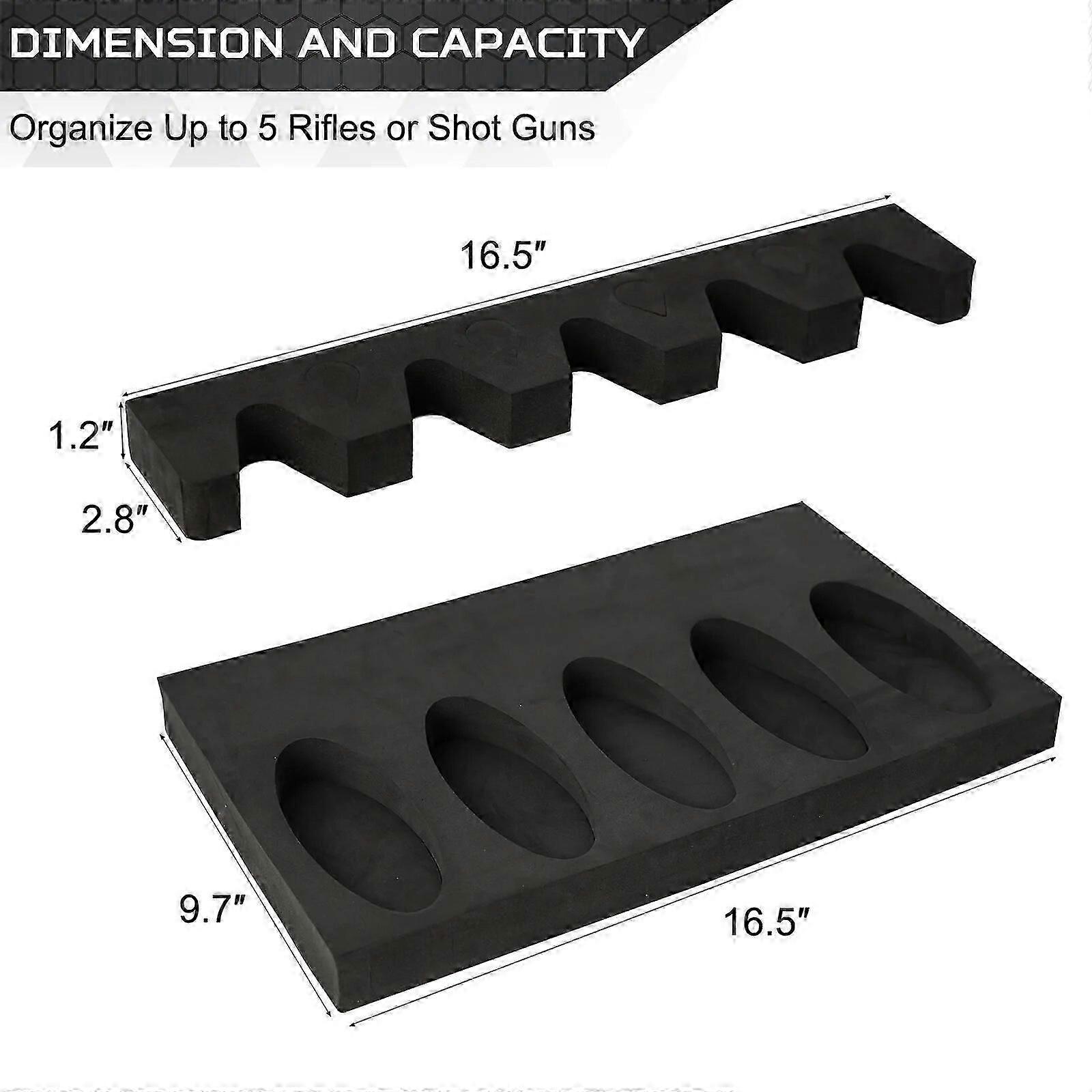 2 Pack Gun Rack for Gun Storage, Gun Safe Accessory for Rifles and