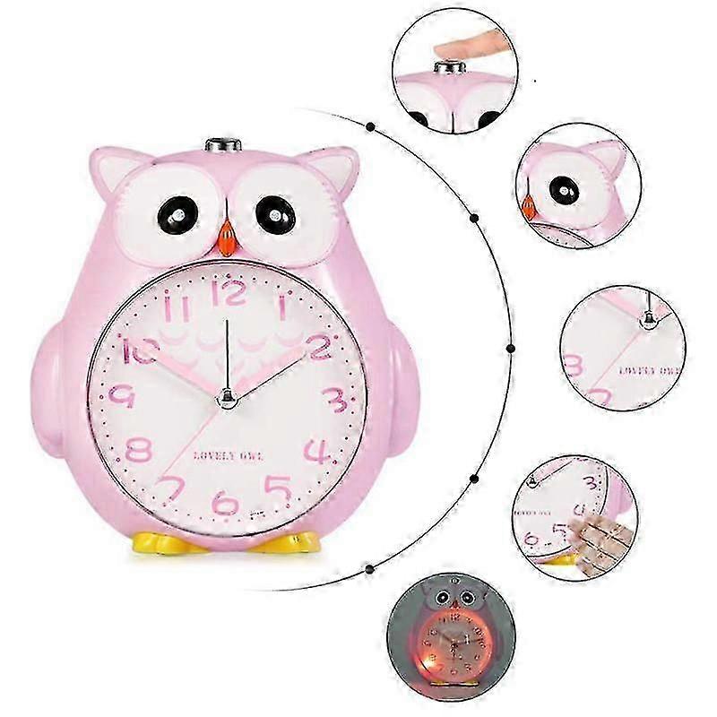 Wow Owl Alarm Clock Without Ticking,bedroom Snooze Function Clock