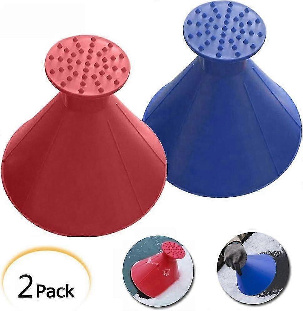2 Pcs Ice Scraper Scrape Round Magic Cone Shaped Ice Scraper Snow Shovel Tool for Car Windshield