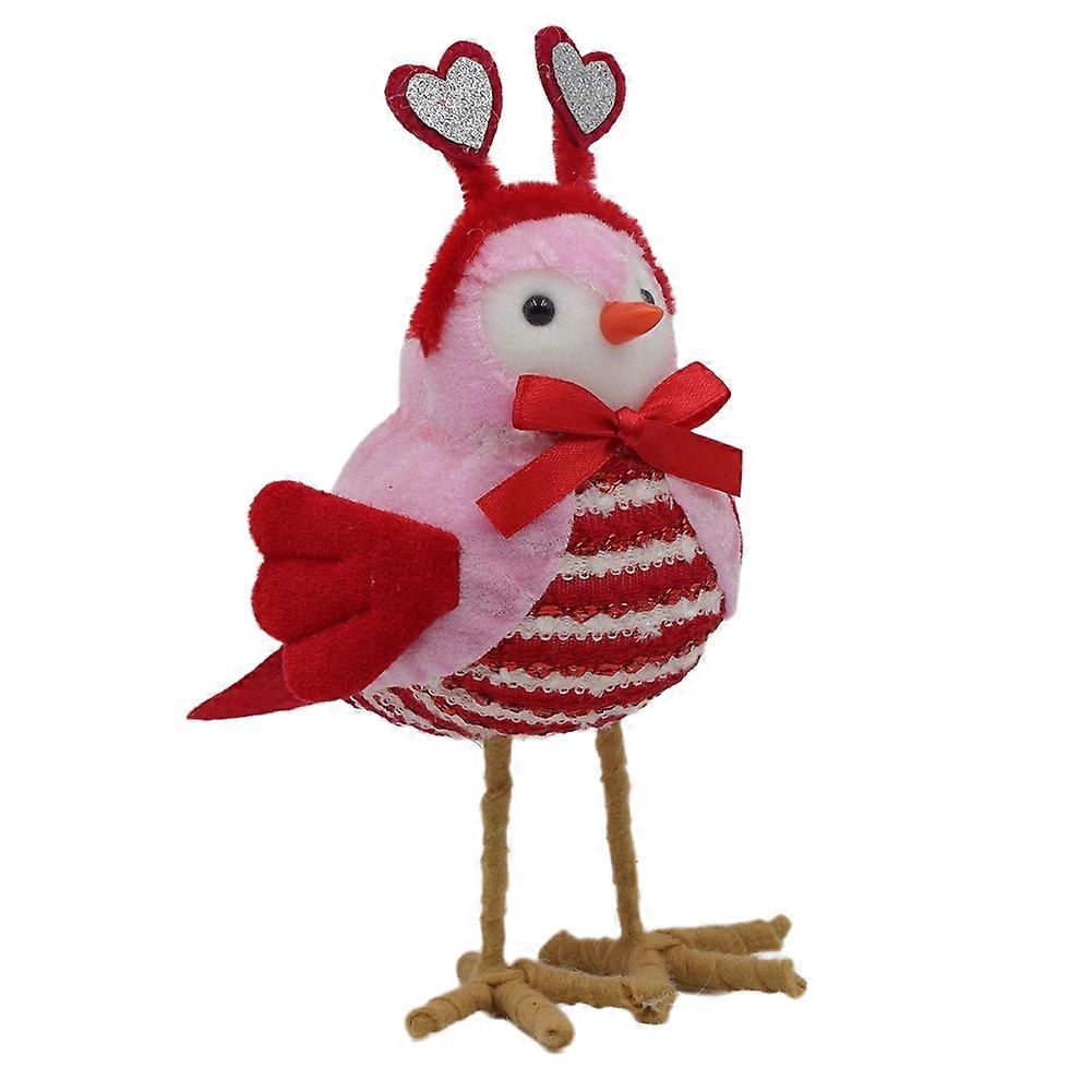 Valentine'S Day Bird Decoration Plush Toy Bird Couple Statue,Hairband