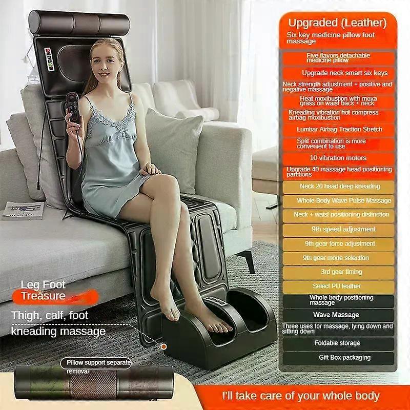 Multifunctional Massage Mattress Full Body Electric Shoulder Neck Waist Back Kneading vibrations Massage Cushion With Heat