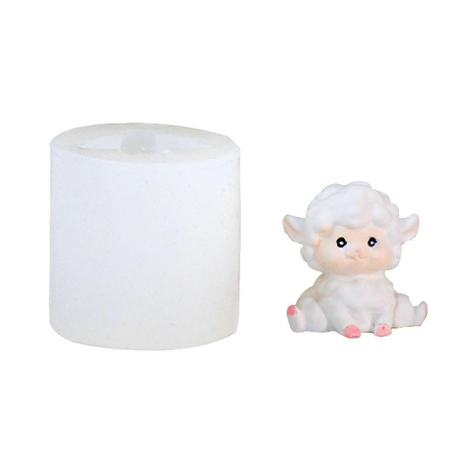 Mini Cute Sheep Silicone Molds DIY Epoxy Resin Molds Table Ornament Mould Candle Plaster Making Tool Easy to Clean