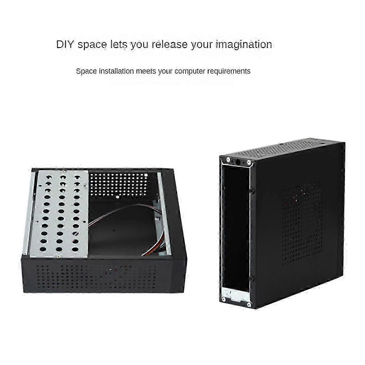 M06 Mini Desktop Case MINI-ITX PC Chassis Versatile and Efficient Industrial Control Case with Teles