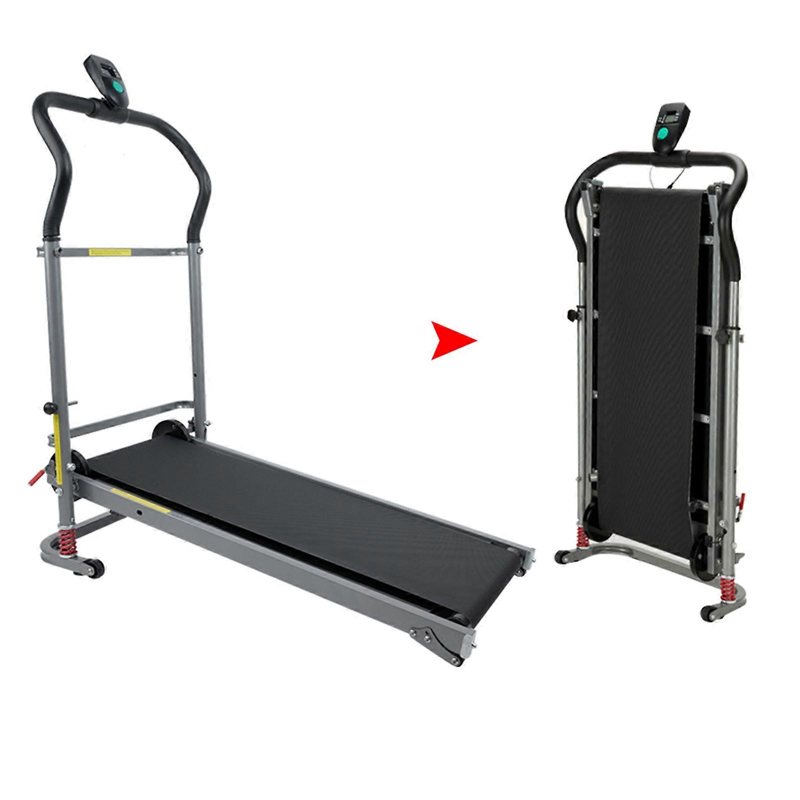 Folding Treadmill Mechanical Exercise Running Indoor Fitness Machine