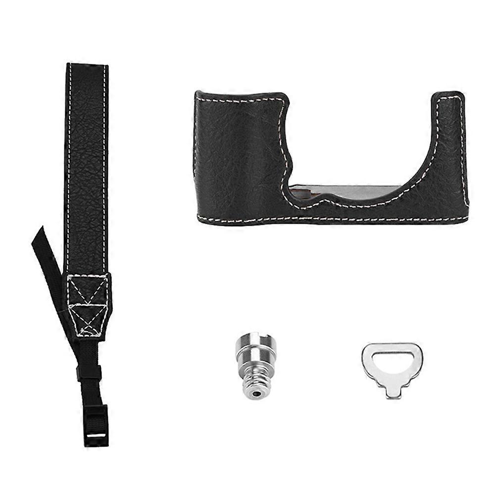 Camera Case Camera Bag Wrist Strap Base Accessories for Fujifilm X-M5 (Black)