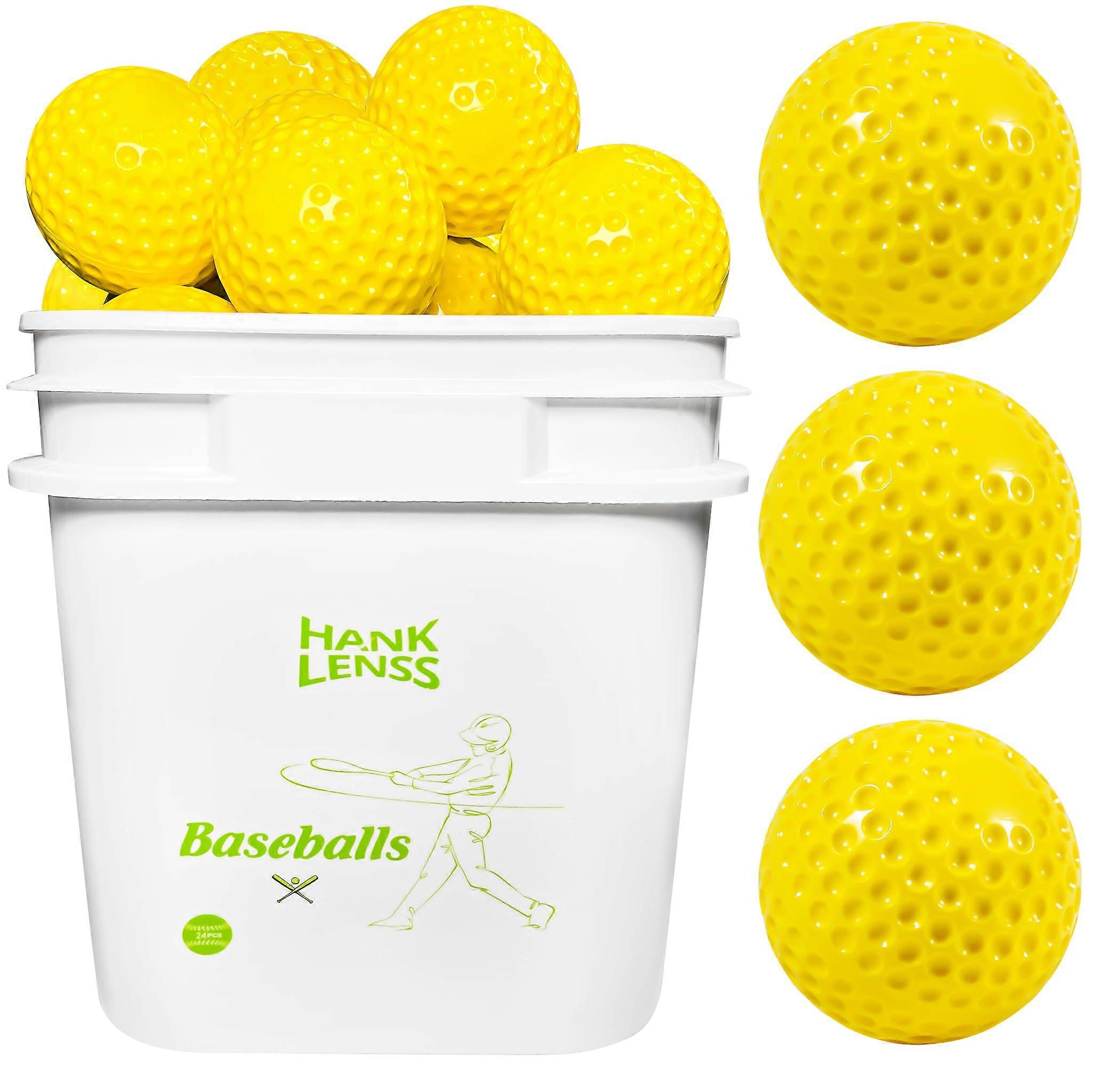 24 Pack Dimpled Baseballs for Practice Hitting and Fielding Hand-Eye Coordination