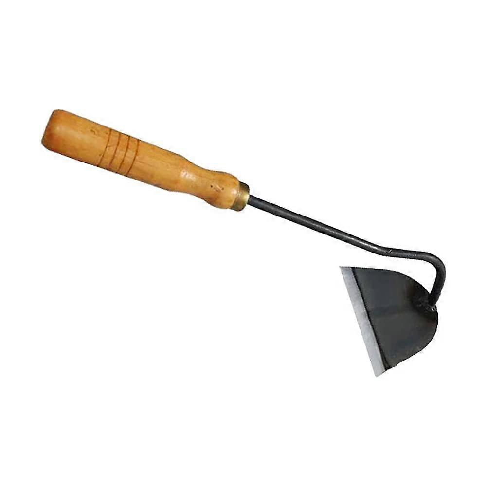 Japanese Handheld Nejiri Gama Hoe - Wooden Handle Gardening Tool for Weeding, Digging, and Cultivating Soil