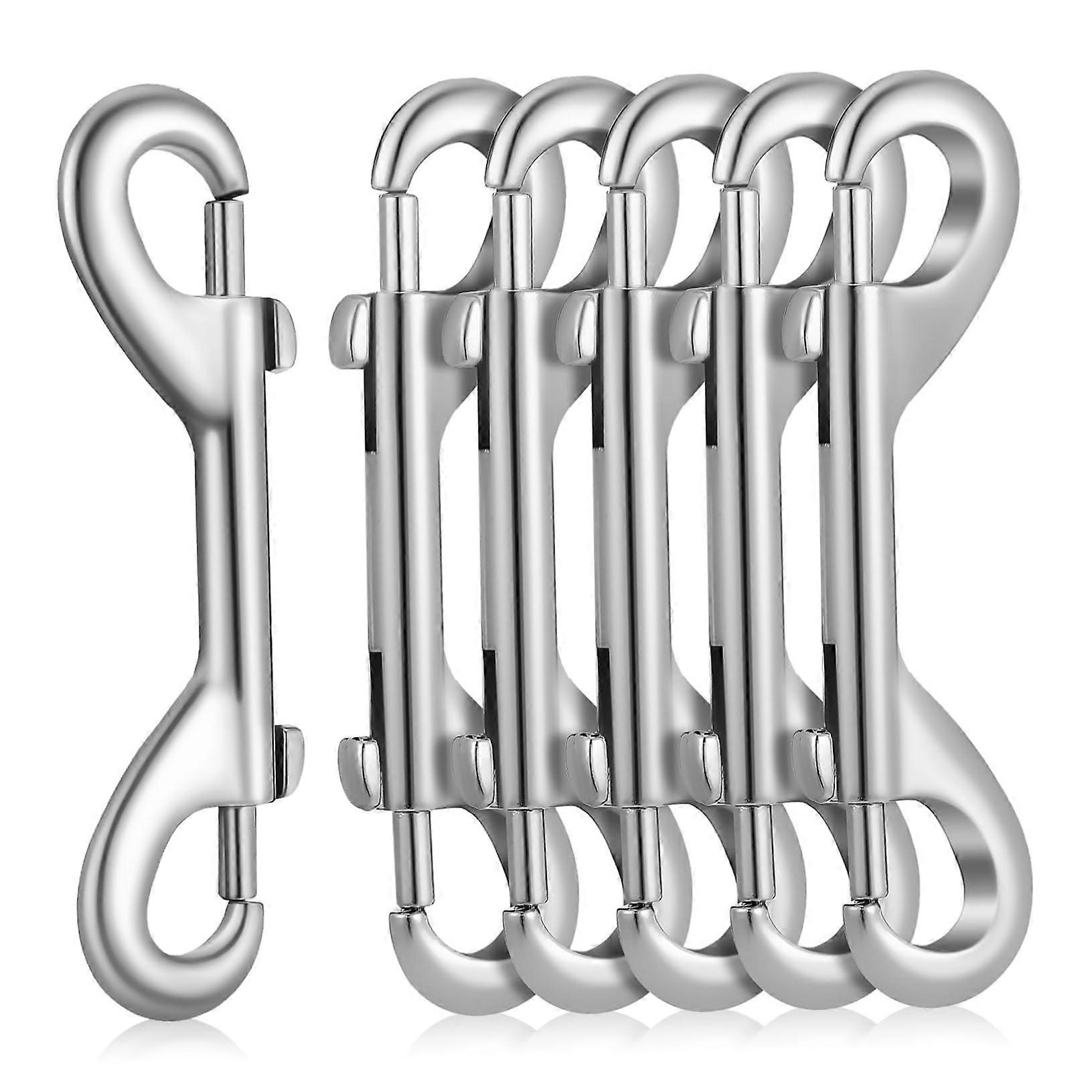 6-Pack Zinc Alloy Double Ended Bolt Snap Hooks for Dog Leash Camping Gear