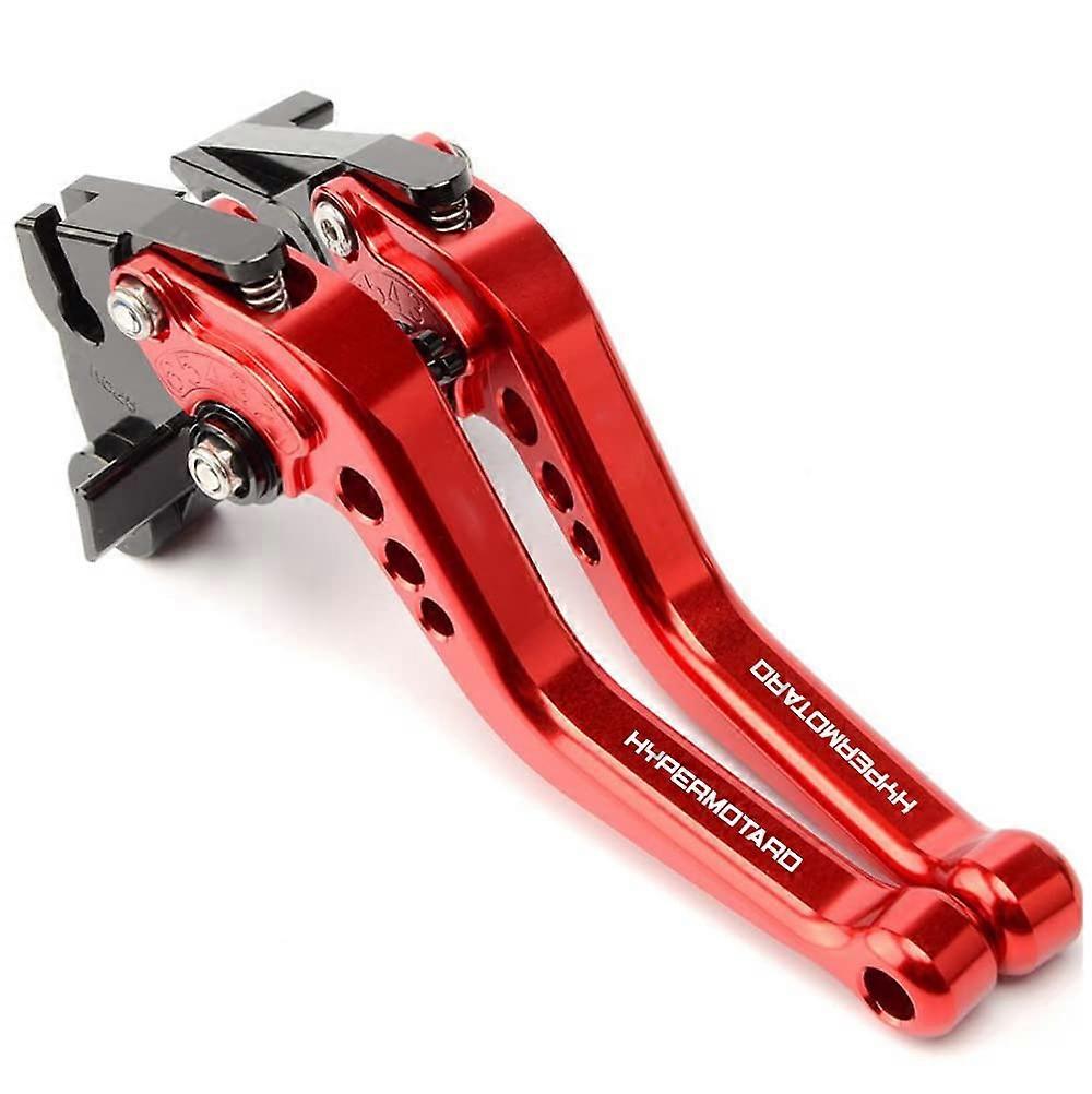 ESPEEDMTC for Ducati Hypermotard 821 939/ Strada 20132017 Modified CNC Aluminum Alloy 6Stage Adjustable Short Brake Clutch Lever Accessories (Red)
