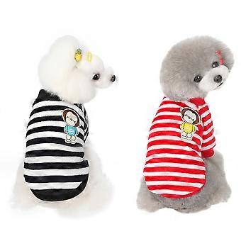 2 Pieces Dog Sweater Dog Clothes Fleece Dog Woolen Sweater Winter Warm Sweat Shirt Pajamas Fleece Sweater