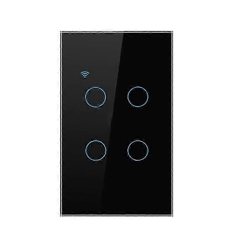 Tuya WiFi 1/2/3/4gang Smart Light Switch RF Wireless Glass Panel Wall Switch