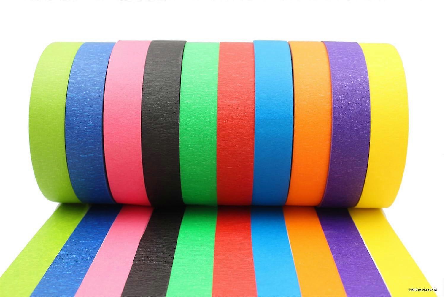 Colored Tape - Decorative Writable Masking Tape - Large Rolls - Classroom Decorations, Art Projects For Kids, Holiday Decorations