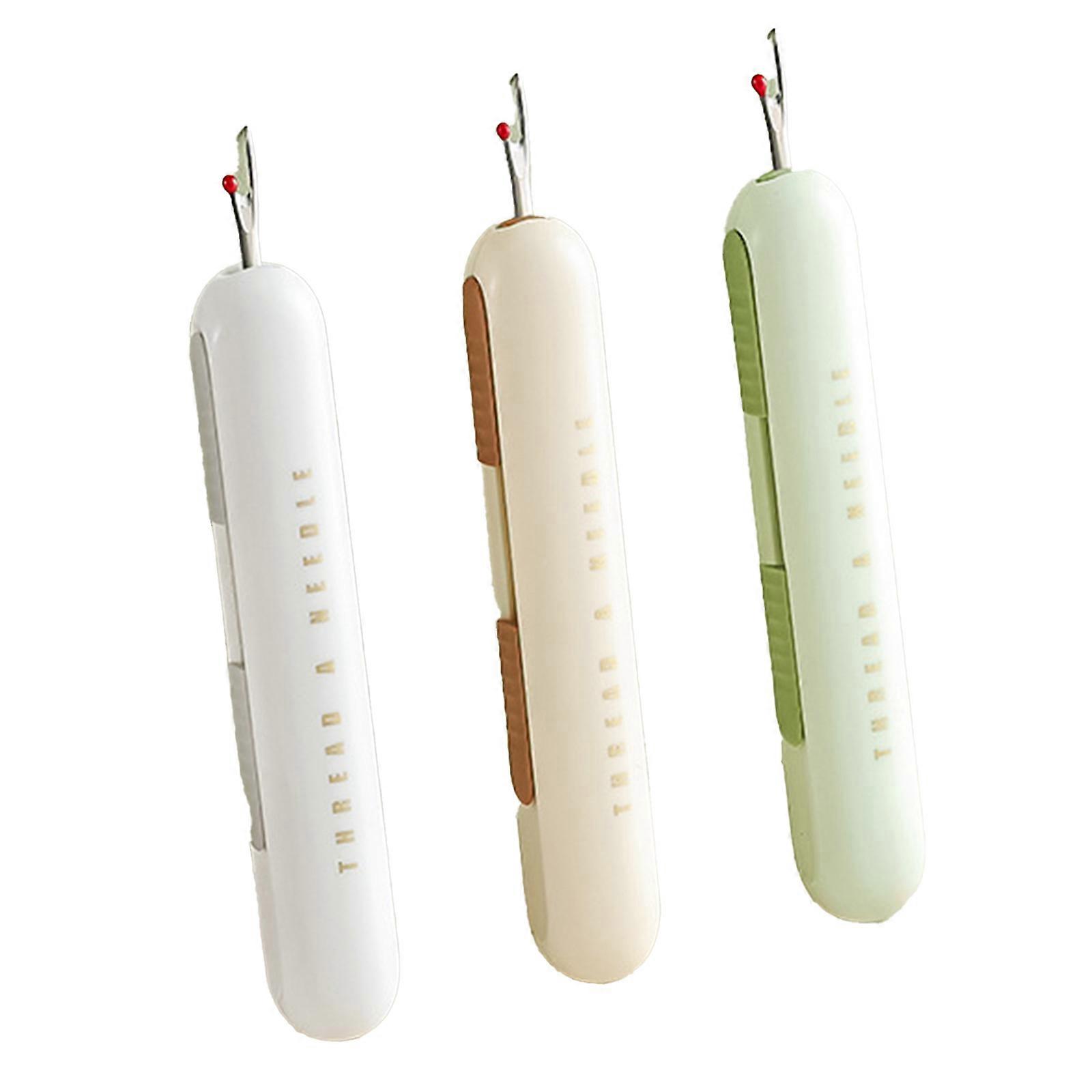 3x 2-in-1 Seam Ripper Needle Threader Retractables Needle Threader Sewings Seam Thread Remover for Needle Work Pattern
