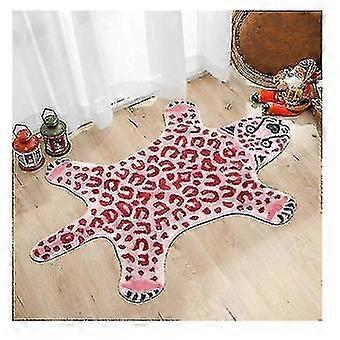 Bath mat washable animal print carpet mats rugs pink imitation leopard pattern rug nonslip