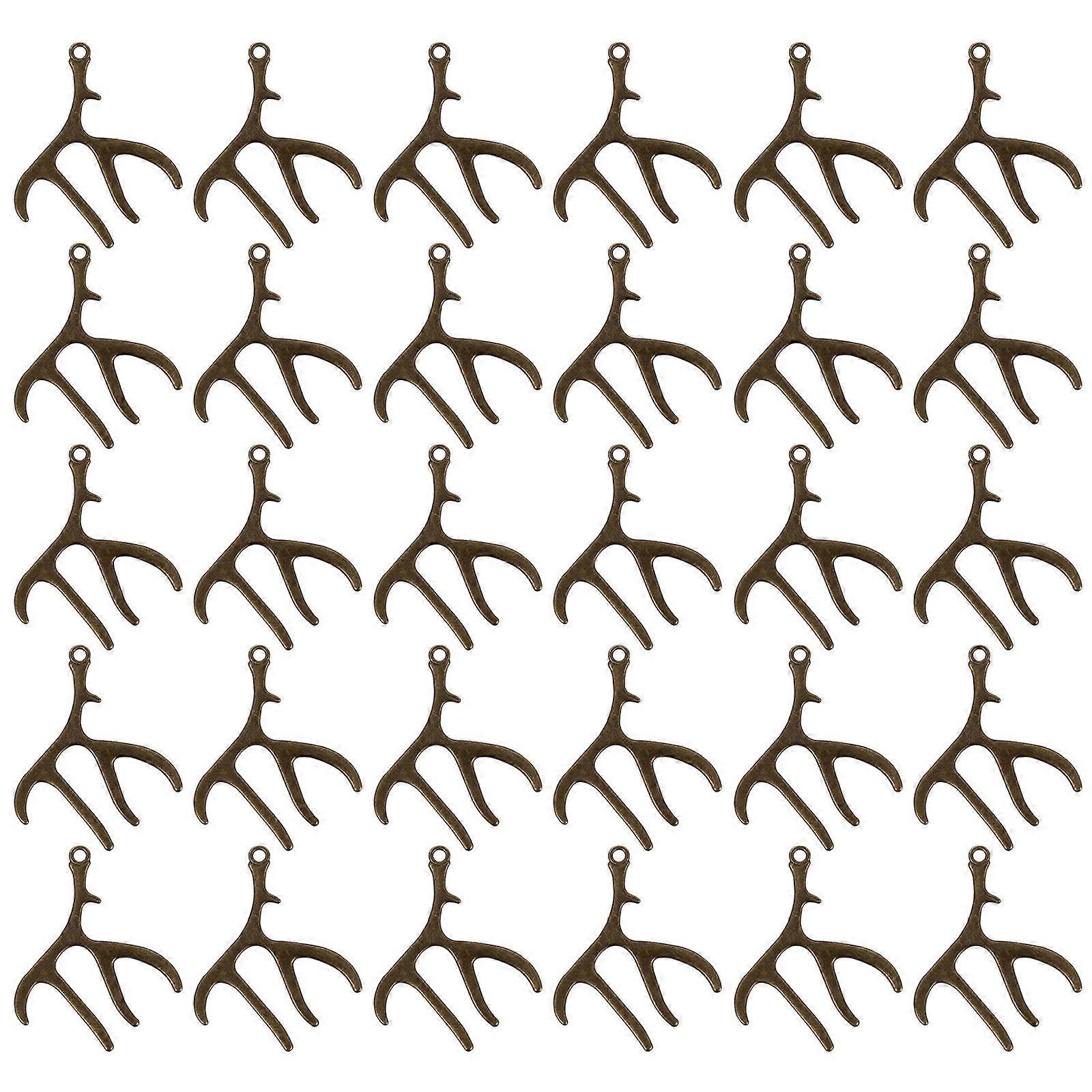 Wear Resistant Alloy Antler Charms, Versatile for Craft Enthusiasts
