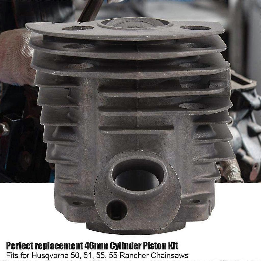 46mm Cylinder & Piston Tune-Up Kit For Husqvarna 50, 51, 55 Rancher Chainsaw