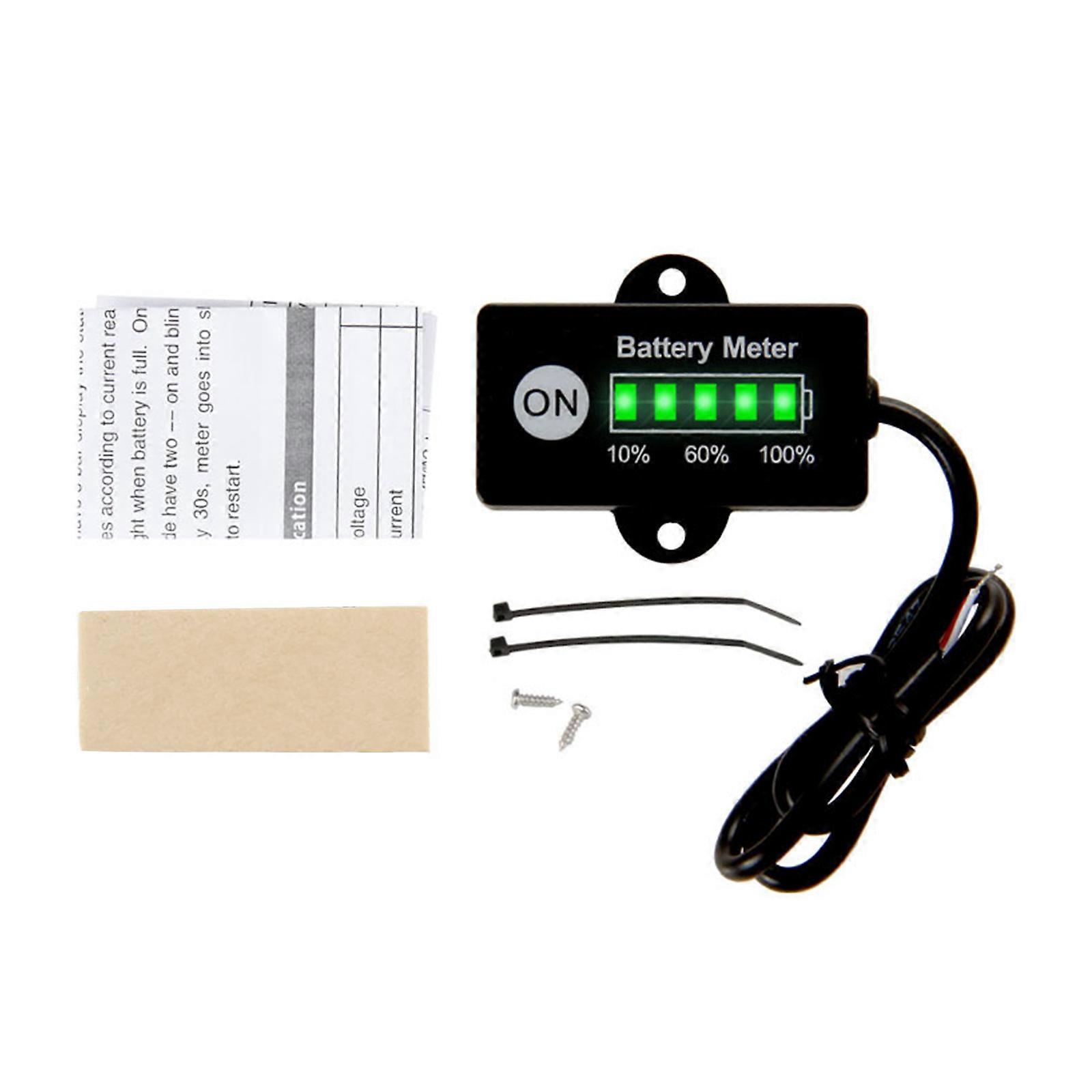 Battery Capacity Indicator 12-24V Universal Battery Tester Voltage Tester with LCD-Display