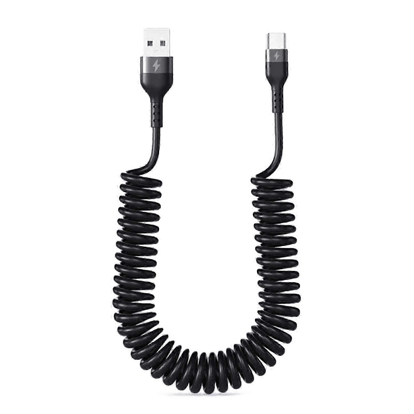 USB A to USB C Phone Charger Cord USB C Type C Charger Cables Phone Charging Cables Stretching Cord Replacement