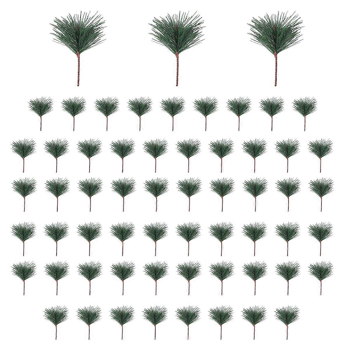 60 PC Artificial Green Pine Needles Branches-Small Pine Twigs Stems