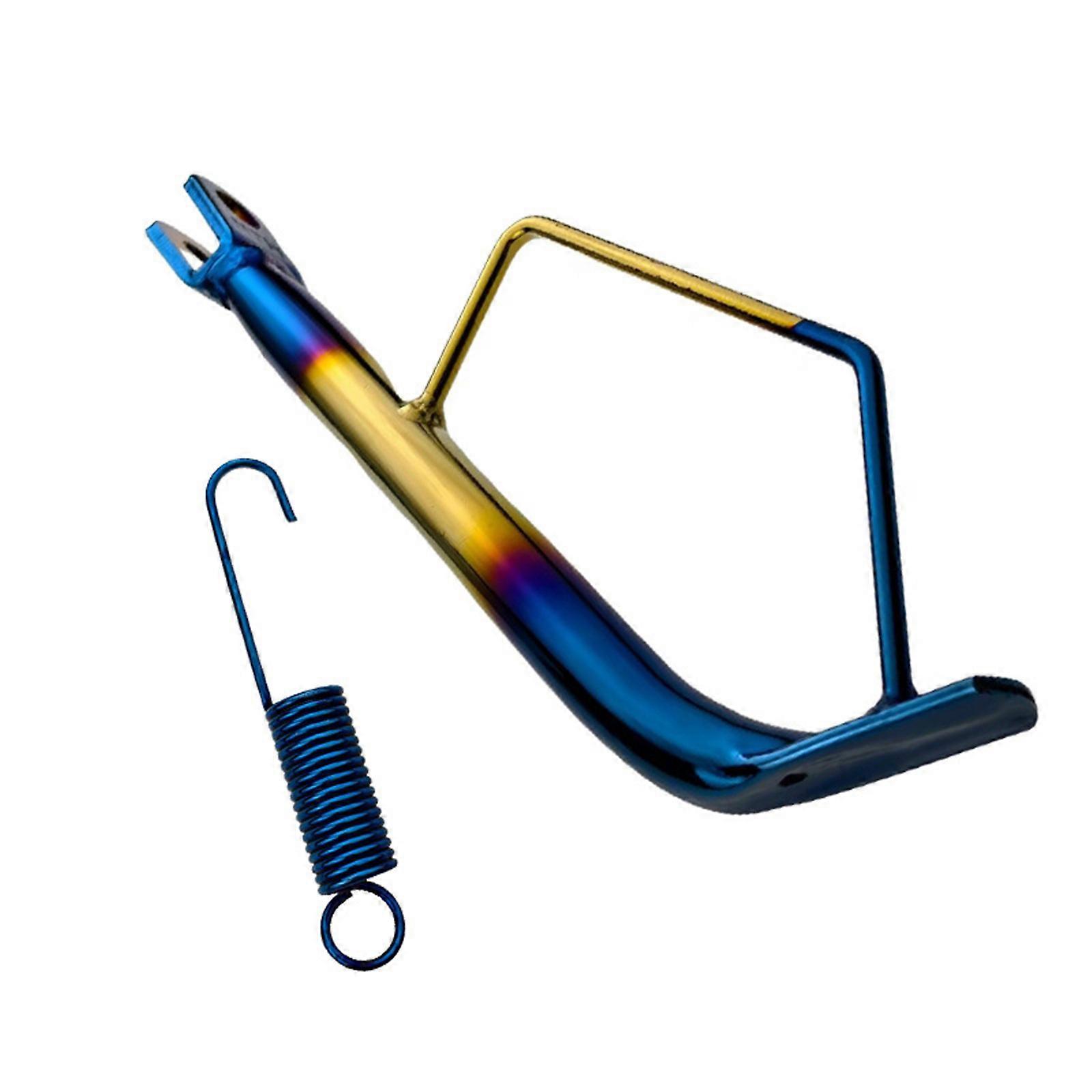 Universal Fit Motorcycle Side Stand Spring Assisted Kickstand Lightweight Universal Side Stand Easy to Use for Bikes Multicolor