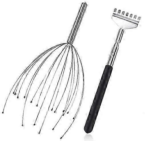20 Fingers Head Massager & Back Massager Extendable Back Scratcher for A Relaxed Head Massage in No Time 2025