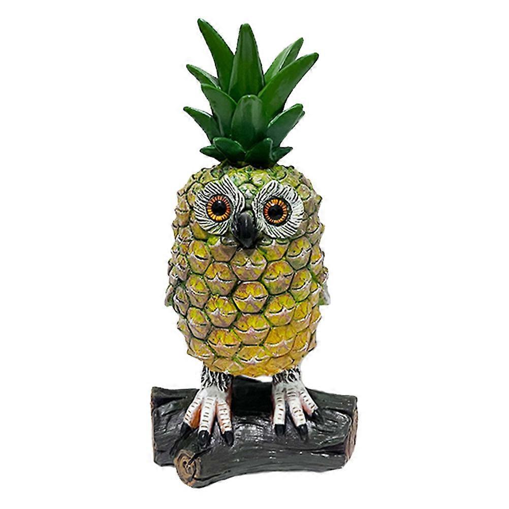 Cartoon Resin Pineapple Owl Statue Desktop Resin Craft Decor Halloween Resin Owl Figurine