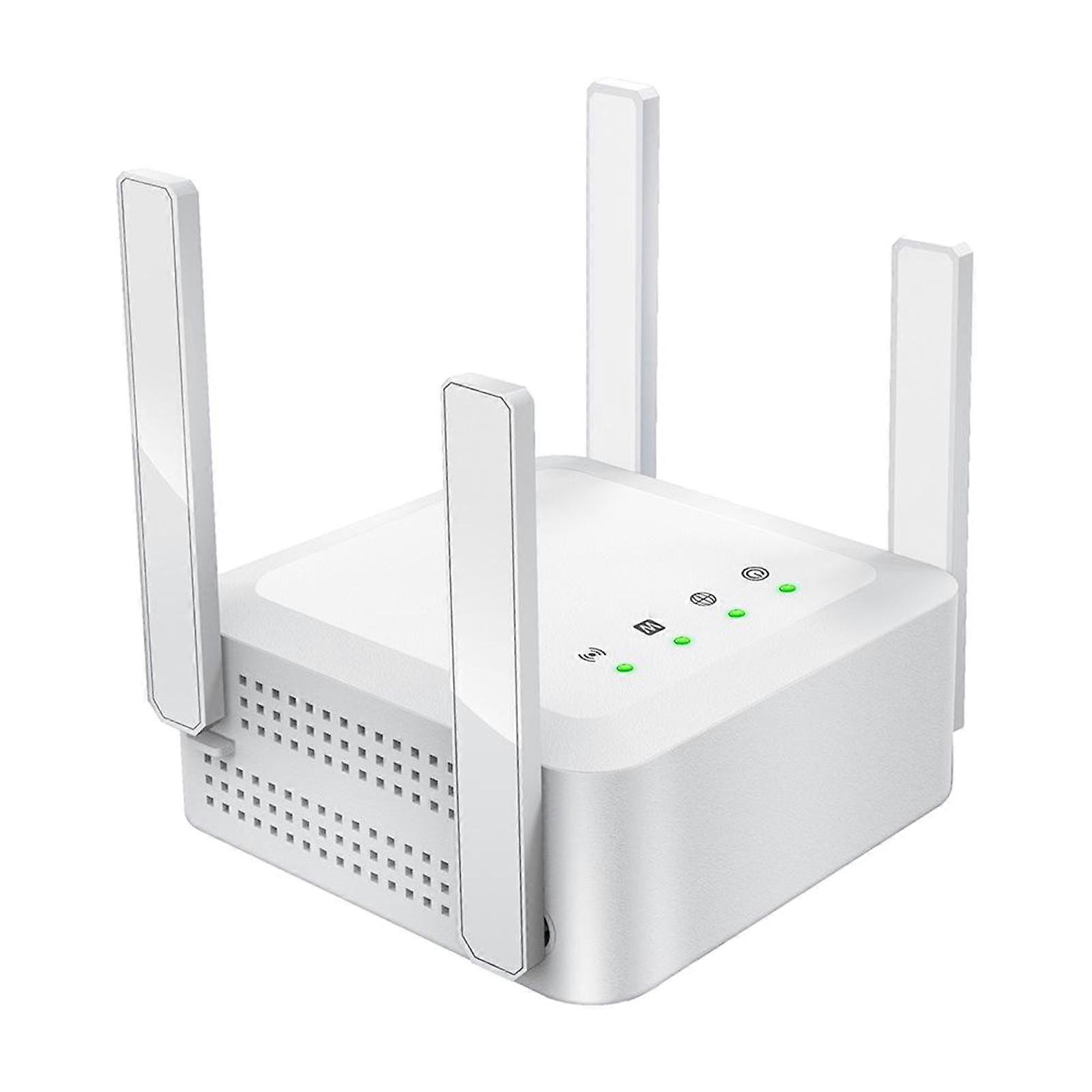 WiFi Booster Range Extender 1200Mbps Dual Band 2.4 & 5Ghz White UK Plug