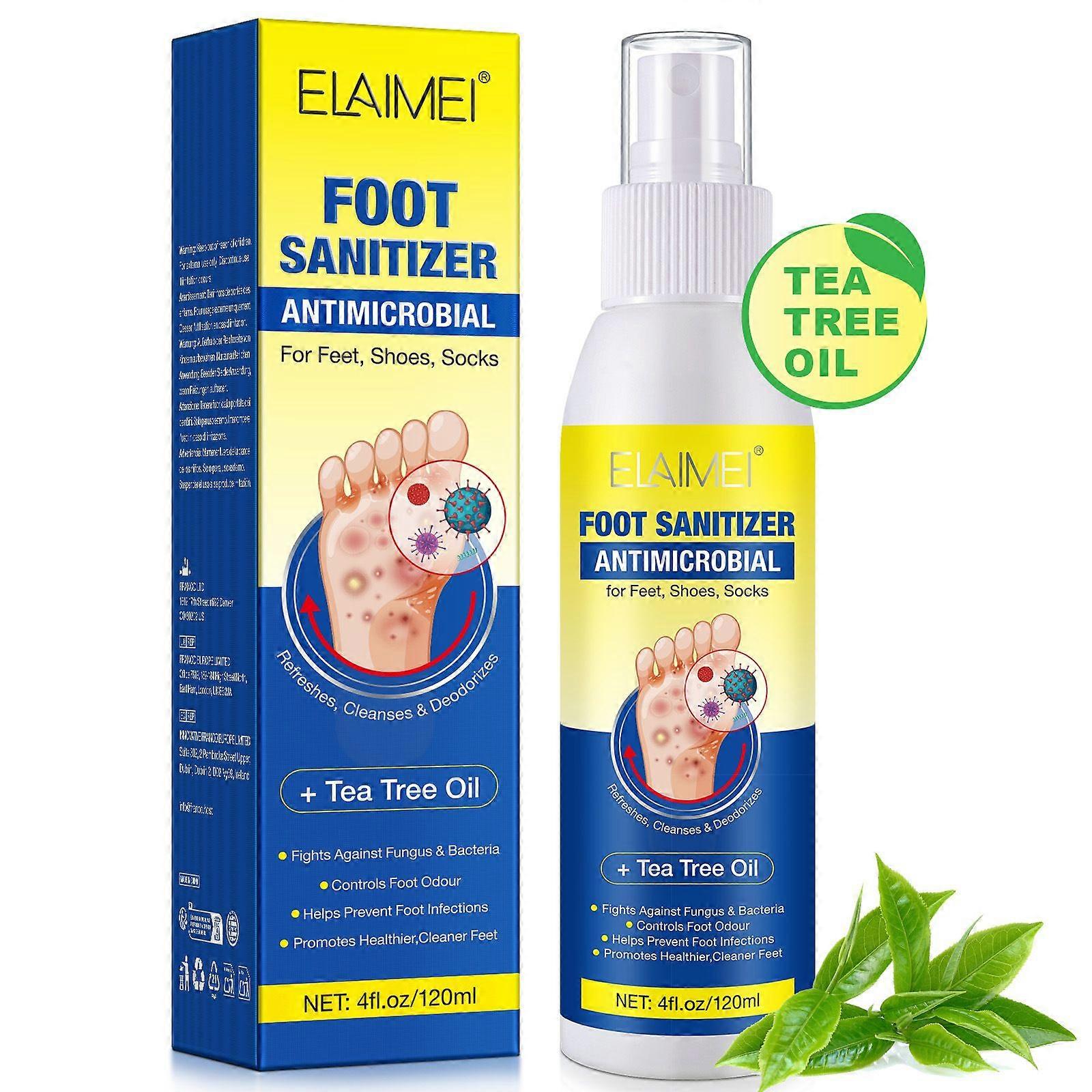 Foot Spray, Tea Tree Oil Foot Odor Spray, Prevent Foot Fungus, Relieves Itching & Protects From Unpleasant Odors, Eliminates Footsweat And Foot Odor,