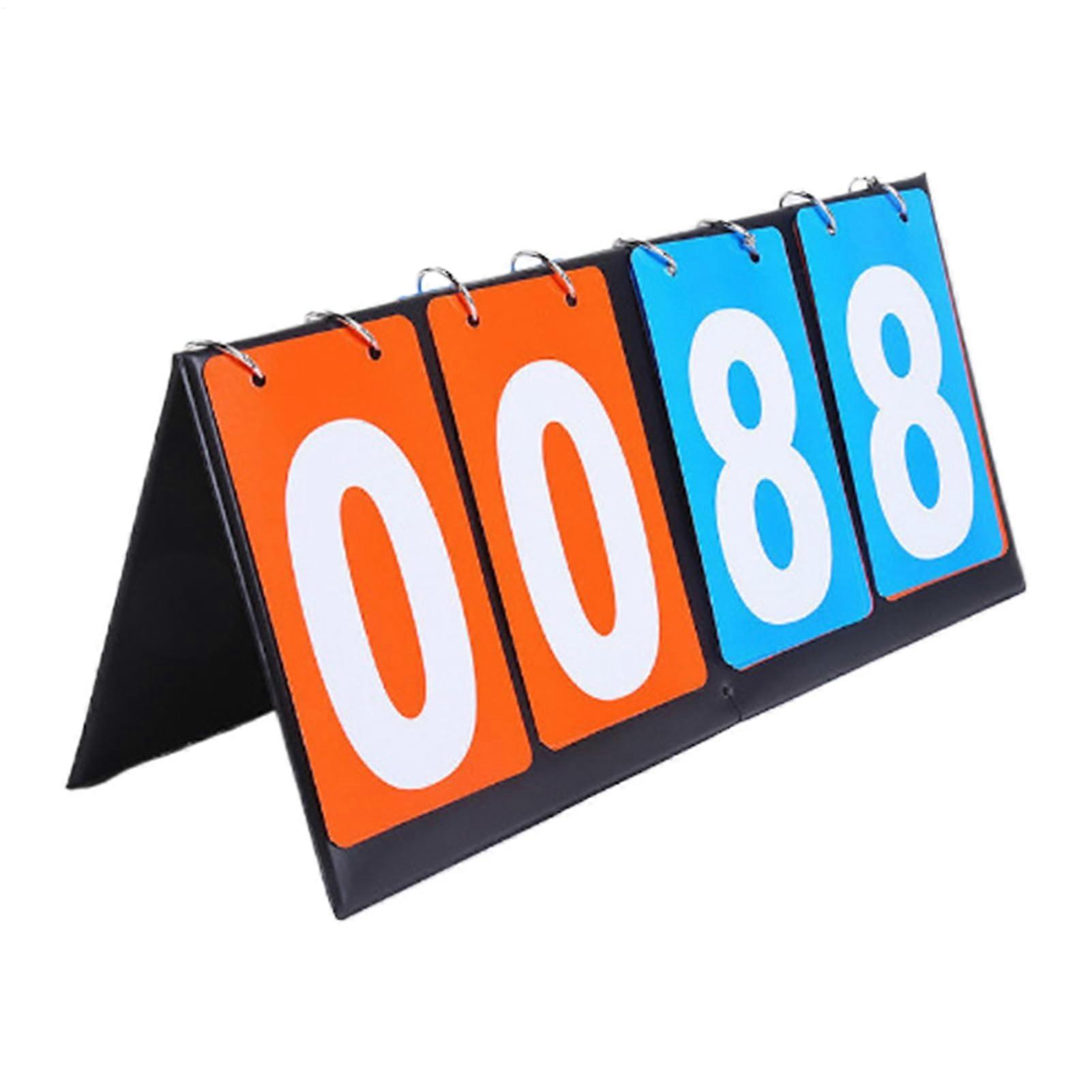 Match scoreboard, Flipper, Tournament switches, Fourdigit display, Foldable, 36 cm For schools, REC centers