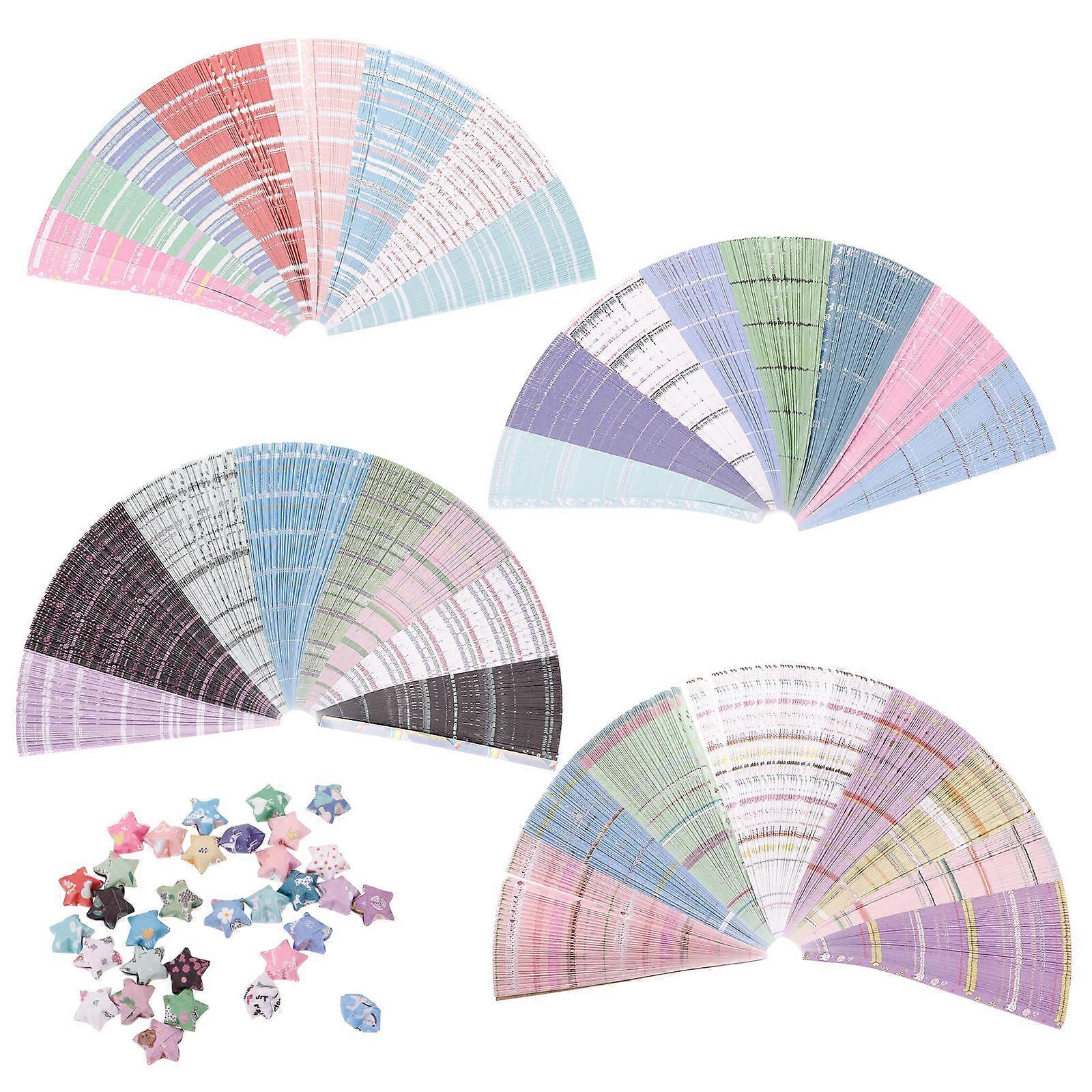Paper Stars Origami Strips for DIY Handcrafts with 2160Pcs Assorted Color Strips