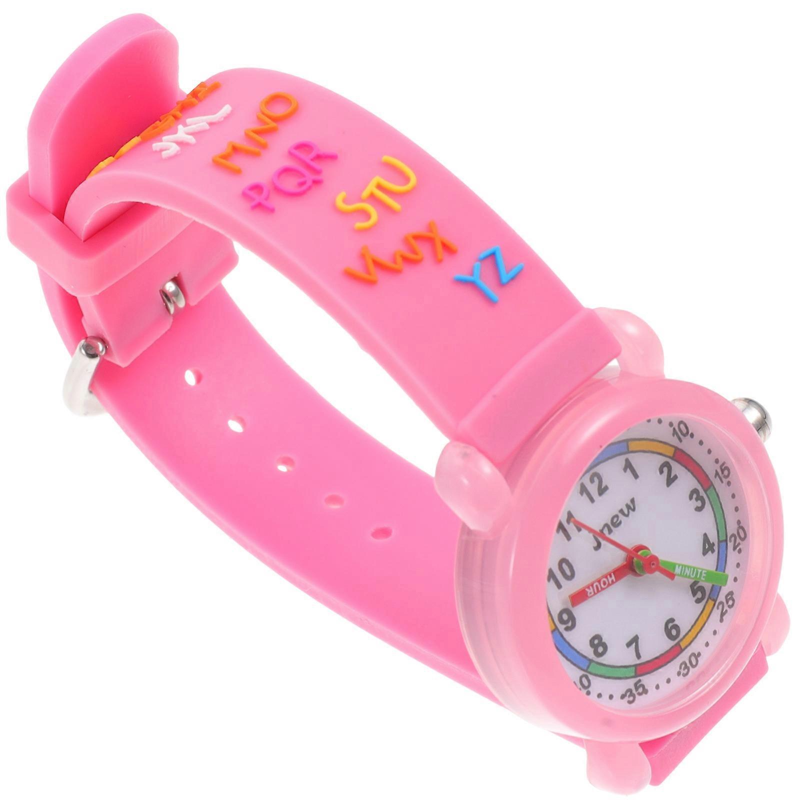 Kids Watch Cartoon Watch for Children Daily Use Pink 20X3CM Time Reading 1Pack