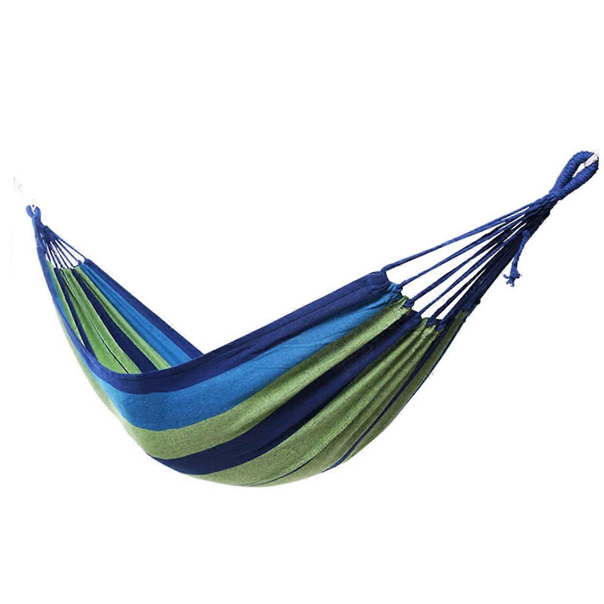 Double Hammock for Outdoor and Indoor Use, Portable Canvas Camping Hammock for Adults, Garden Relaxation, 2-Person Size