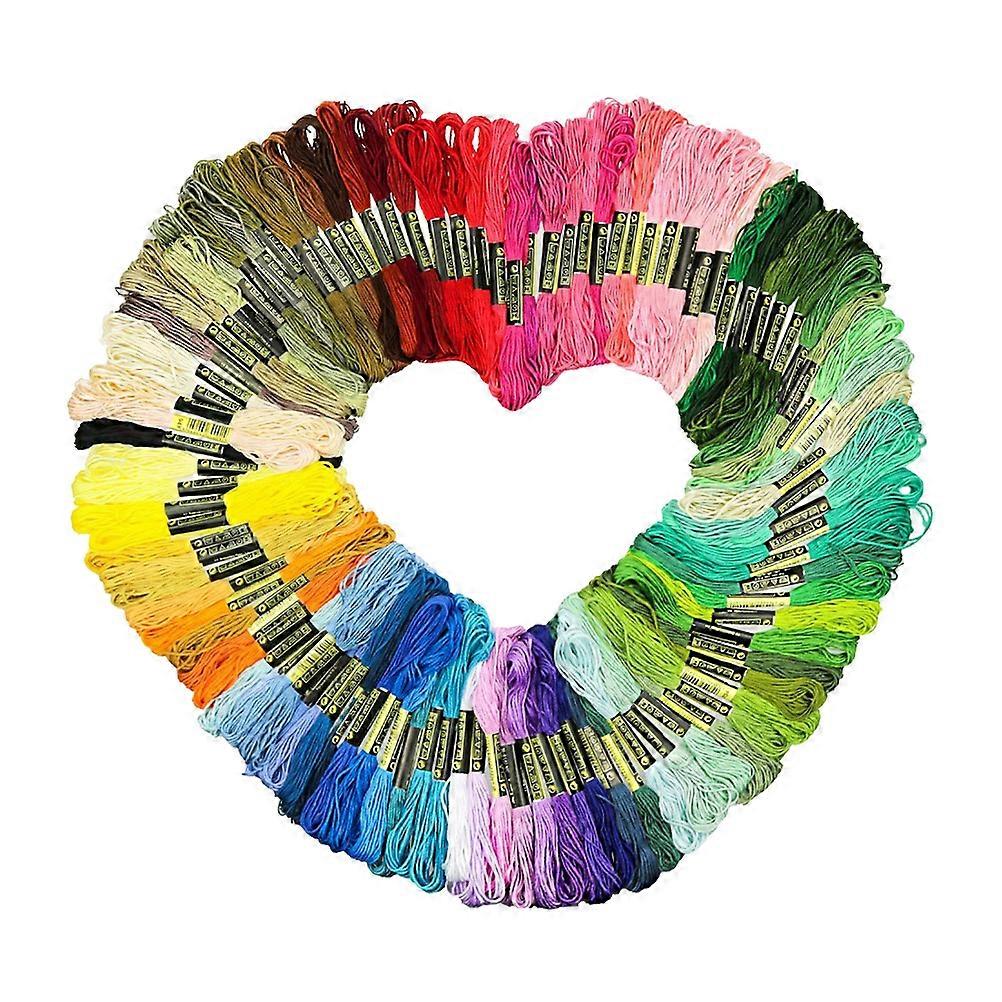 Multicolor Sewing Thread Cross Stitch Line Embroidery Essentials For Craft Projects Assorted Color 100Pcs